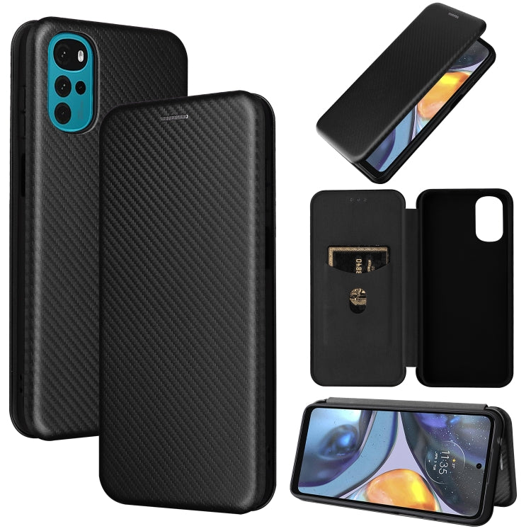 Carbon Fiber Texture Magnetic Horizontal Flip Leather Phone Case, For Samsung Galaxy S22 Ultra 5G, For OnePlus Nord CE 2 5G, For Xiaomi Poco X4 Pro 5G, For Motorola Moto G22