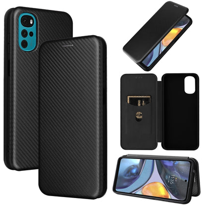 Carbon Fiber Texture Magnetic Horizontal Flip Leather Phone Case, For Samsung Galaxy S22 Ultra 5G, For OnePlus Nord CE 2 5G, For Xiaomi Poco X4 Pro 5G, For Motorola Moto G22