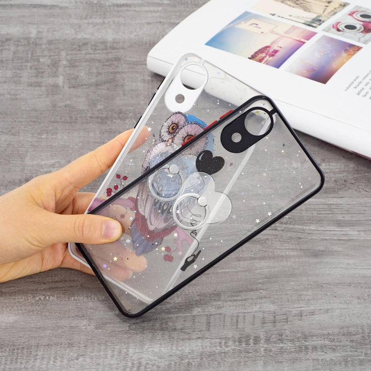 Starry Sky Epoxy TPU Phone Case with Ring Holder