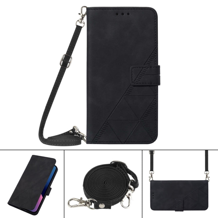 Crossbody 3D Embossed Flip Leather Phone Case