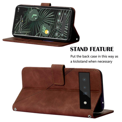 Crossbody 3D Embossed Flip Leather Phone Case, For Google Pixel 6 Pro