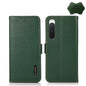 KHAZNEH Side-Magnetic Litchi Genuine Leather RFID Phone Case