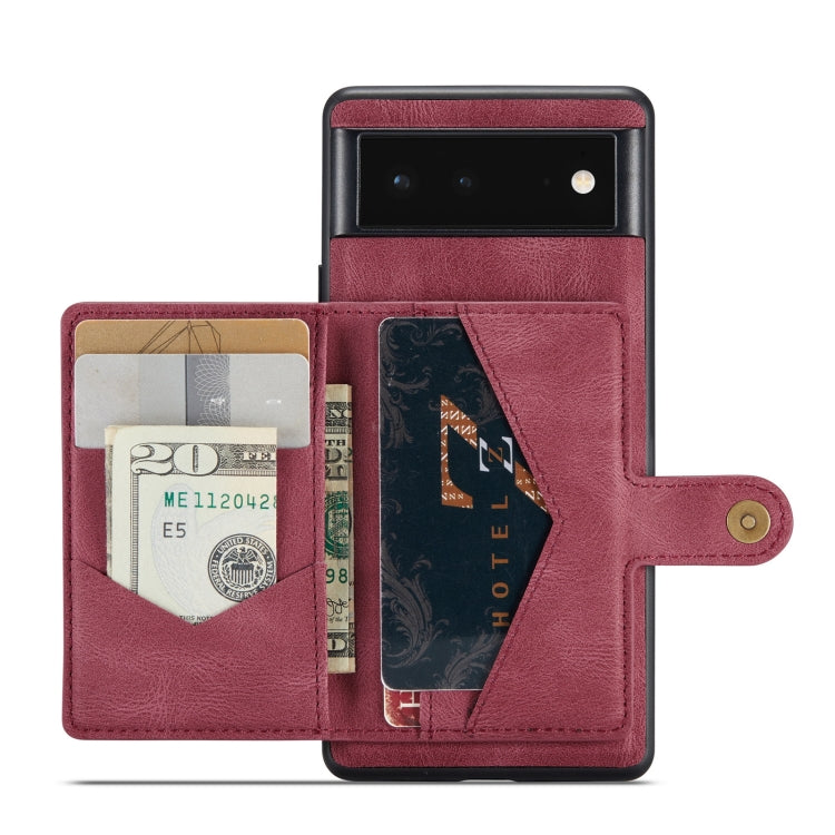 JEEHOOD Retro Magnetic Detachable Wallet Phone Case