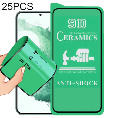 25 PCS 9D Full Screen Glue Ceramic Film, For Samsung Galaxy S22 5G (25pcs), For Samsung Galaxy S22+ 5G (25pcs), For Samsung Galaxy S22 Ultra 5G (25pcs)