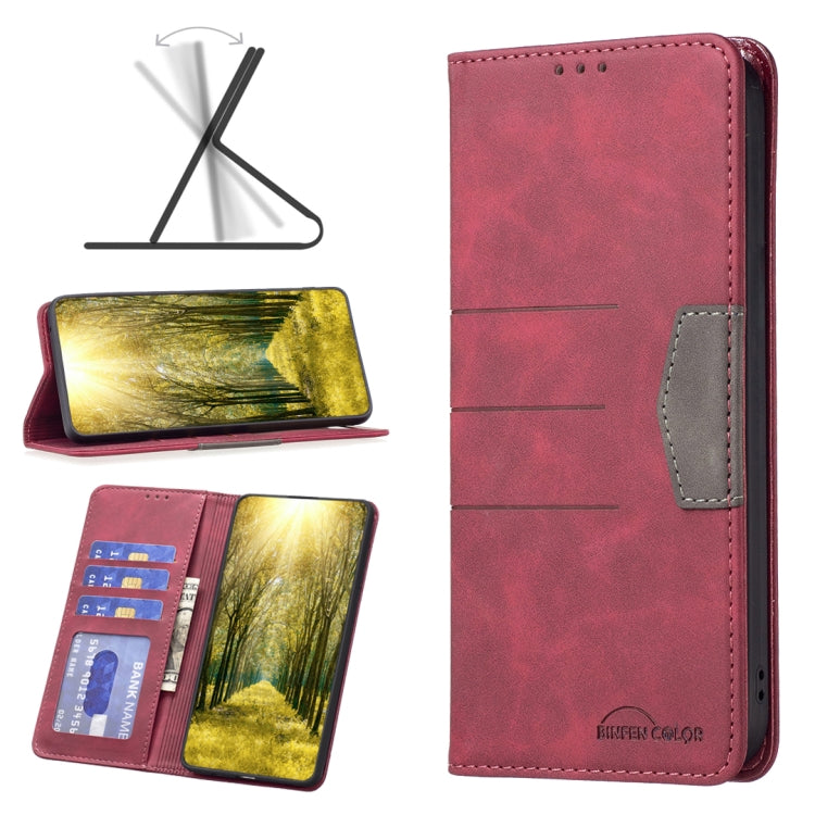 Magnetic Splicing Leather Phone Case