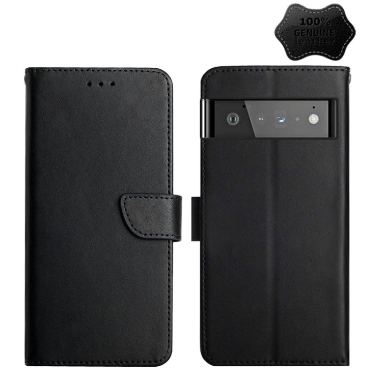 Genuine Leather Fingerprint-proof Horizontal Flip Phone Case, For Google Pixel 6, For Google Pixel 6 Pro, For Google Pixel 7 Pro, For Google Pixel 7, For Google Xperia 6, For Google Pixel 6a