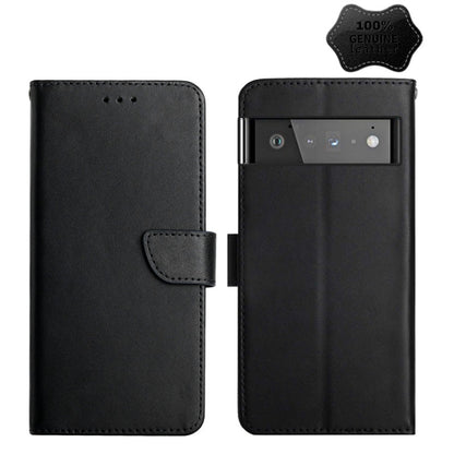 Genuine Leather Fingerprint-proof Horizontal Flip Phone Case, For Google Pixel 6, For Google Pixel 6 Pro, For Google Pixel 7 Pro, For Google Pixel 7, For Google Xperia 6, For Google Pixel 6a