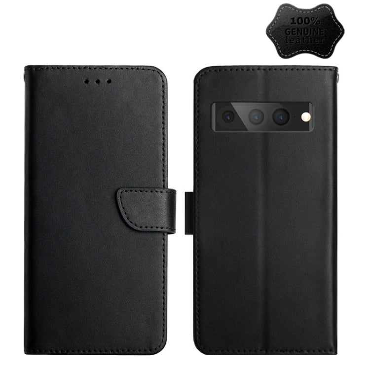 Genuine Leather Fingerprint-proof Horizontal Flip Phone Case, For Google Pixel 6, For Google Pixel 6 Pro, For Google Pixel 7 Pro, For Google Pixel 7, For Google Xperia 6, For Google Pixel 6a