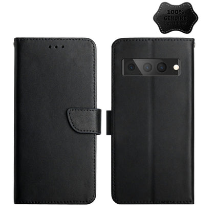 Genuine Leather Fingerprint-proof Horizontal Flip Phone Case, For Google Pixel 6, For Google Pixel 6 Pro, For Google Pixel 7 Pro, For Google Pixel 7, For Google Xperia 6, For Google Pixel 6a