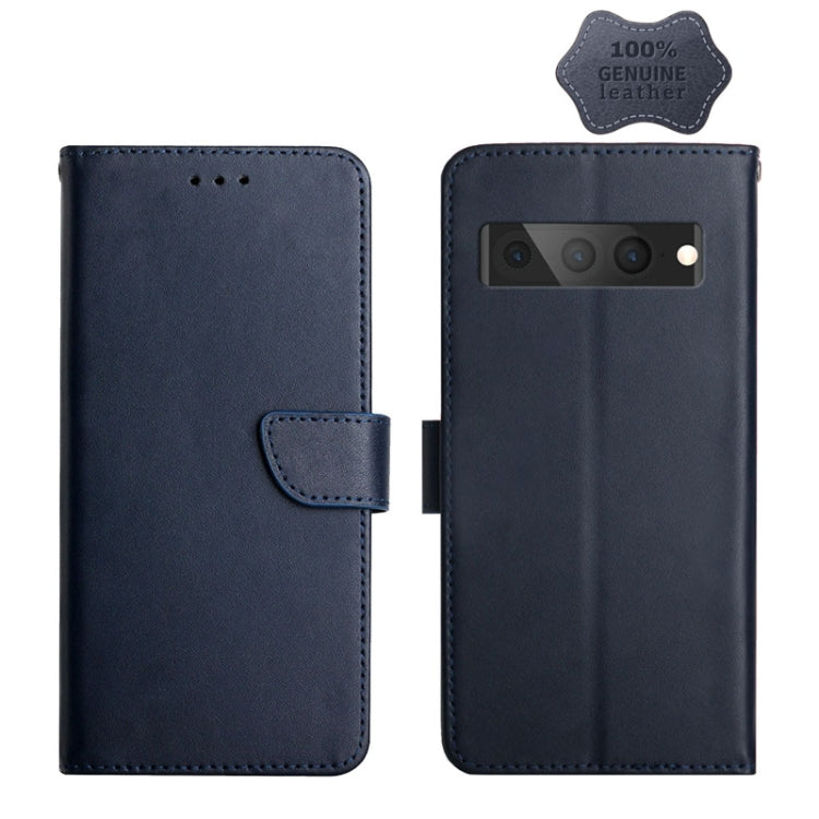 Genuine Leather Fingerprint-proof Horizontal Flip Phone Case, For Google Pixel 6, For Google Pixel 6 Pro, For Google Pixel 7 Pro, For Google Pixel 7, For Google Xperia 6, For Google Pixel 6a