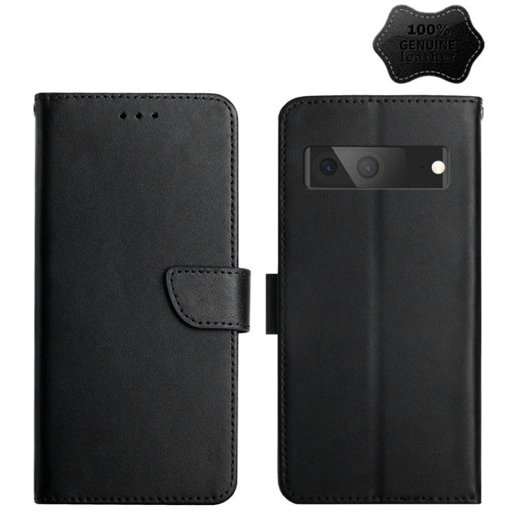 Genuine Leather Fingerprint-proof Horizontal Flip Phone Case, For Google Pixel 6, For Google Pixel 6 Pro, For Google Pixel 7 Pro, For Google Pixel 7, For Google Xperia 6, For Google Pixel 6a