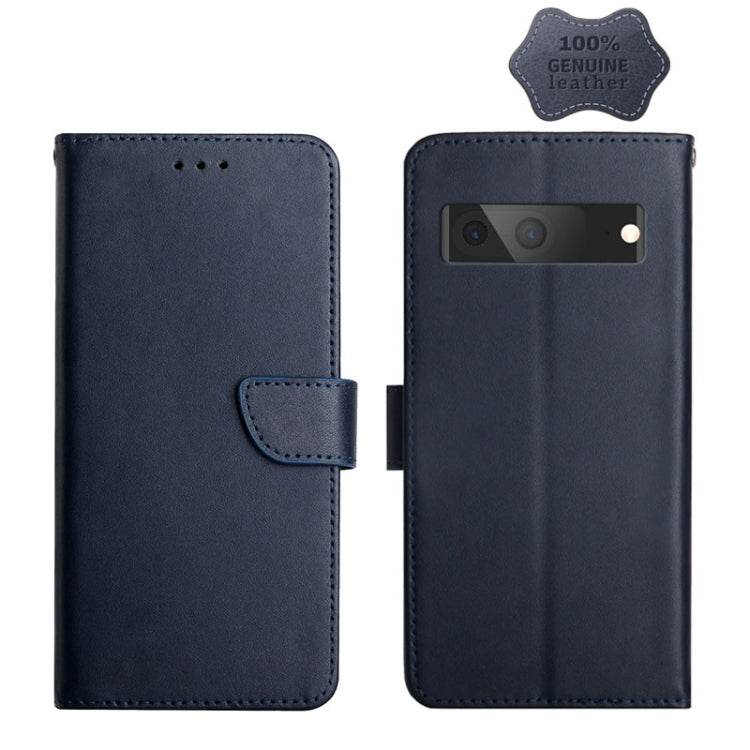 Genuine Leather Fingerprint-proof Horizontal Flip Phone Case, For Google Pixel 6, For Google Pixel 6 Pro, For Google Pixel 7 Pro, For Google Pixel 7, For Google Xperia 6, For Google Pixel 6a