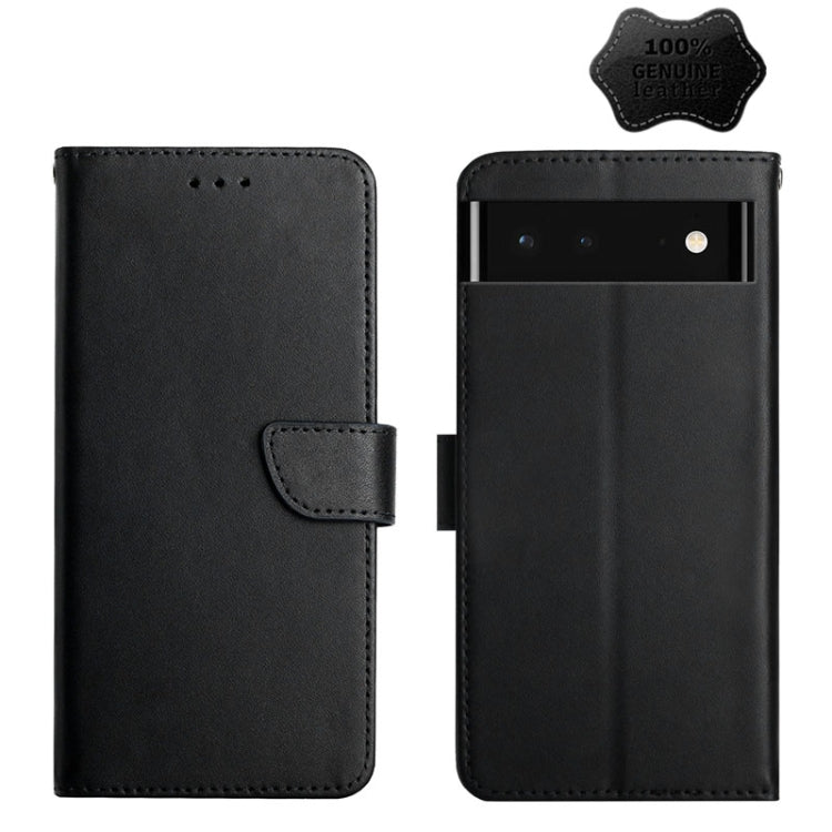 Genuine Leather Fingerprint-proof Horizontal Flip Phone Case