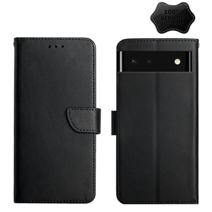 Genuine Leather Fingerprint-proof Horizontal Flip Phone Case