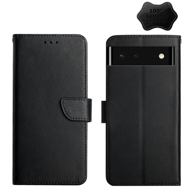 Genuine Leather Fingerprint-proof Horizontal Flip Phone Case, For Google Pixel 6, For Google Pixel 6 Pro, For Google Pixel 7 Pro, For Google Pixel 7, For Google Xperia 6, For Google Pixel 6a