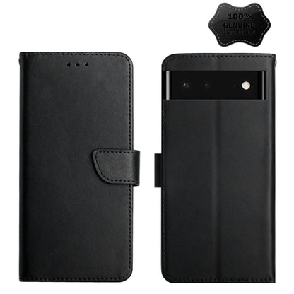 Genuine Leather Fingerprint-proof Horizontal Flip Phone Case, For Google Pixel 6, For Google Pixel 6 Pro, For Google Pixel 7 Pro, For Google Pixel 7, For Google Xperia 6, For Google Pixel 6a