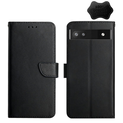 Genuine Leather Fingerprint-proof Horizontal Flip Phone Case, For Google Pixel 6, For Google Pixel 6 Pro, For Google Pixel 7 Pro, For Google Pixel 7, For Google Xperia 6, For Google Pixel 6a