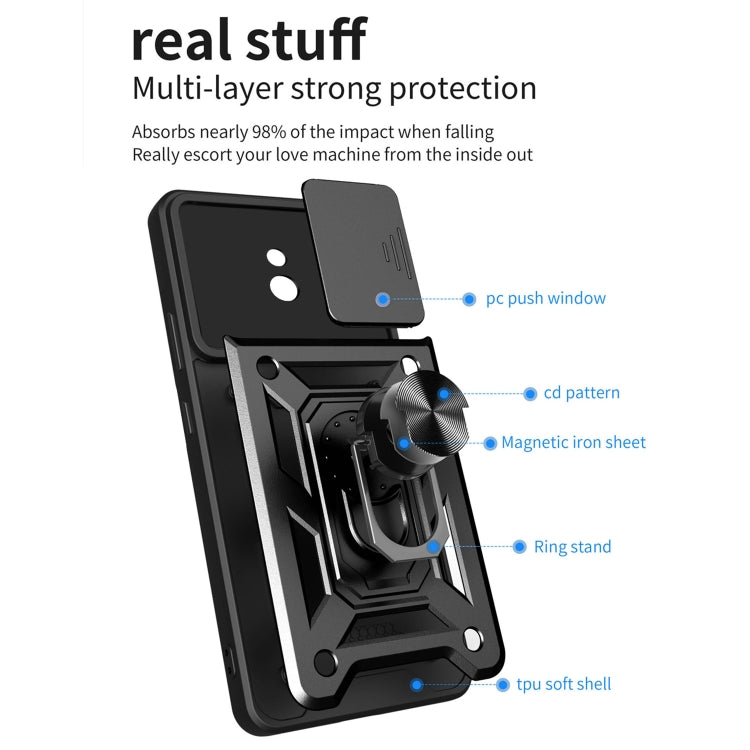 Sliding Camera Cover Design TPU+PC Phone Case