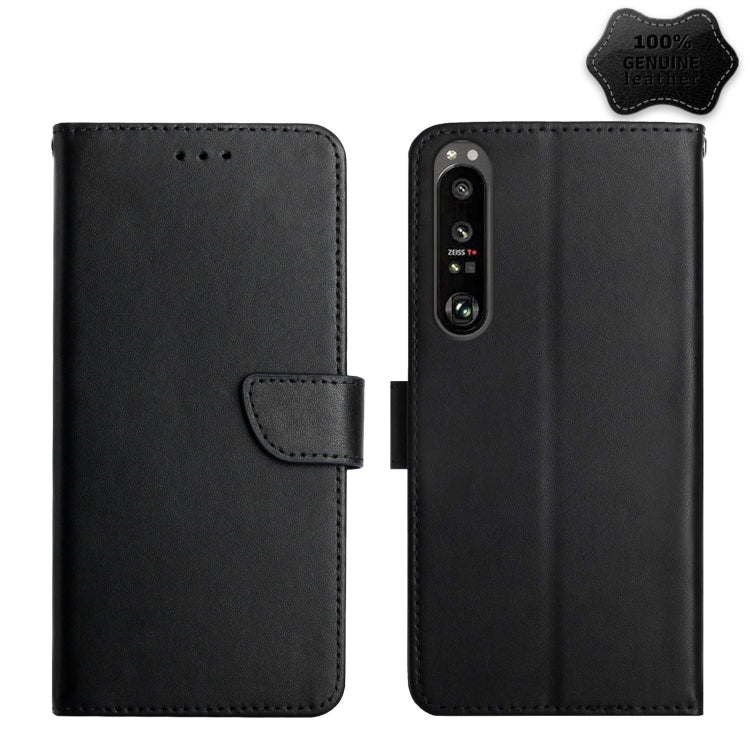 Genuine Leather Fingerprint-proof Flip Phone Case