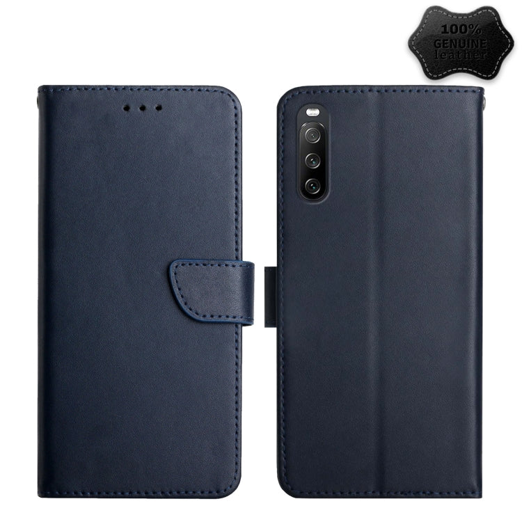 Genuine Leather Fingerprint-proof Flip Phone Case