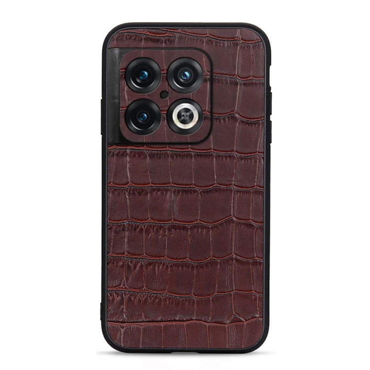 Accurate Hole Crocodile Texture Genuine Leather Phone Case