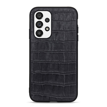 Accurate Hole Crocodile Texture Genuine Leather Phone Case