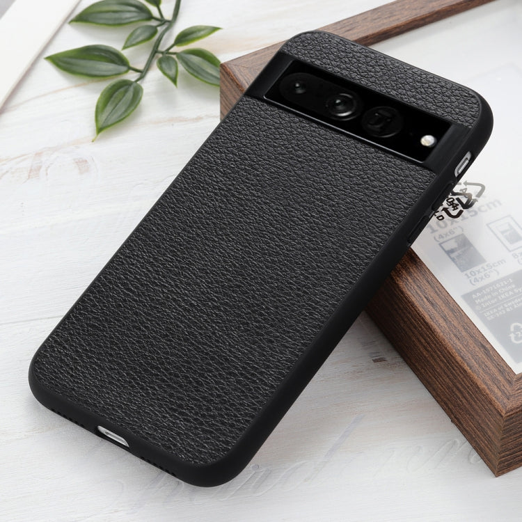 Accurate Hole Litchi Texture Genuine Leather Phone Case