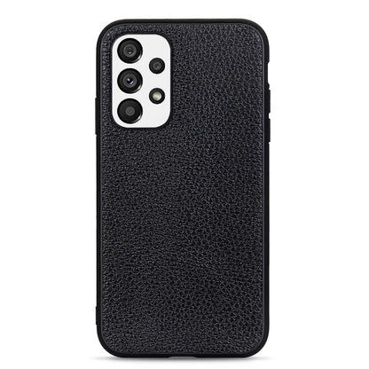 Accurate Hole Litchi Texture Genuine Leather Phone Case