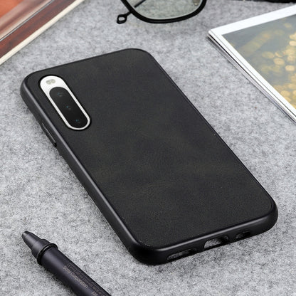 Two-color Cowhide Texture PU Shockproof Phone Case