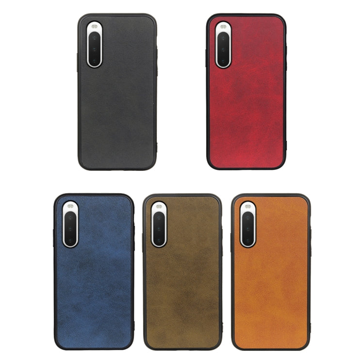 Two-color Cowhide Texture PU Shockproof Phone Case