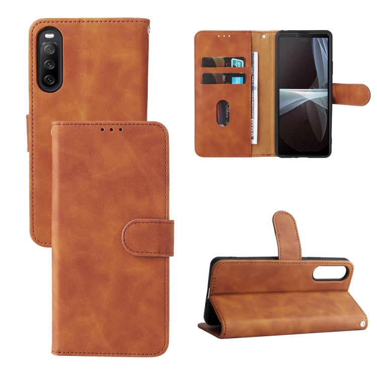 Skin Feel Magnetic Flip Leather Phone Case