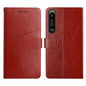 Y Stitching Horizontal Flip Leather Phone Case