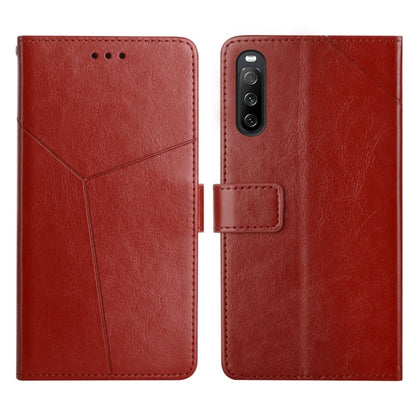 Y Stitching Horizontal Flip Leather Phone Case