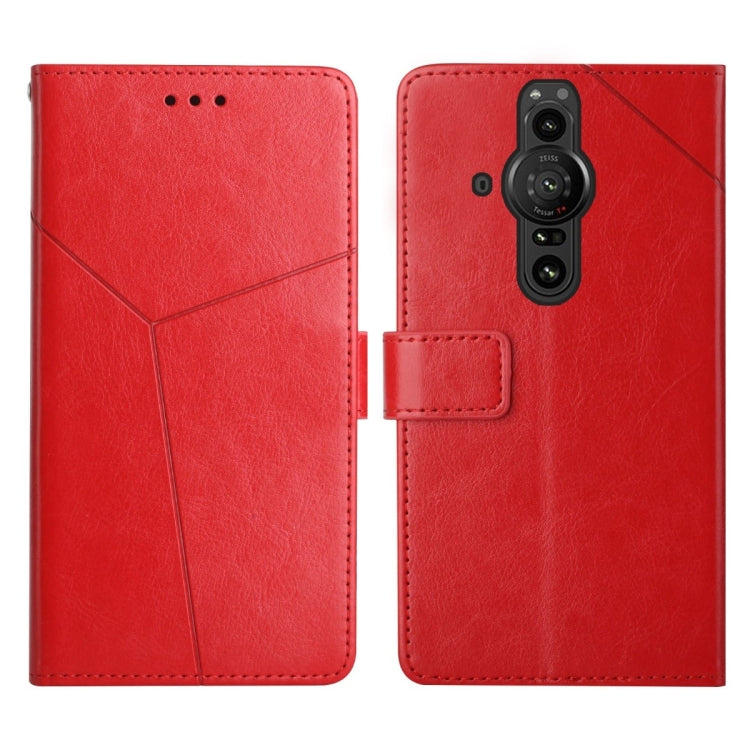 Y Stitching Horizontal Flip Leather Phone Case