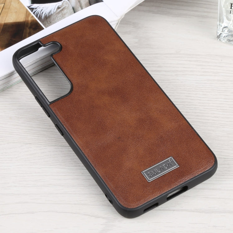 SULADA Shockproof TPU + Handmade Leather Phone Case, For Samsung Galaxy S22 5G, For Samsung Galaxy S22 Ultra 5G, For Samsung Galaxy S22+ 5G