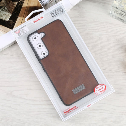 SULADA Shockproof TPU + Handmade Leather Phone Case