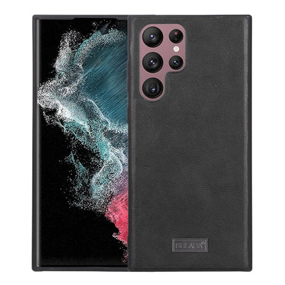 SULADA Shockproof TPU + Handmade Leather Phone Case