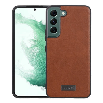 SULADA Shockproof TPU + Handmade Leather Phone Case