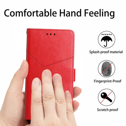 Y Stitching Horizontal Flip Leather Phone Case