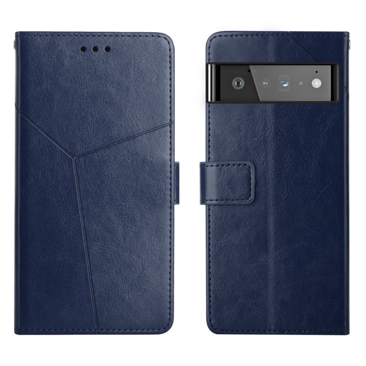 Y Stitching Horizontal Flip Leather Phone Case