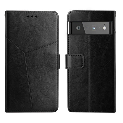 Y Stitching Horizontal Flip Leather Phone Case