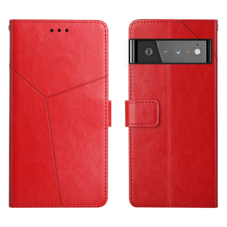 Y Stitching Horizontal Flip Leather Phone Case