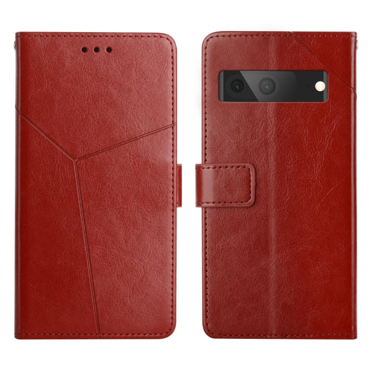 Y Stitching Horizontal Flip Leather Phone Case