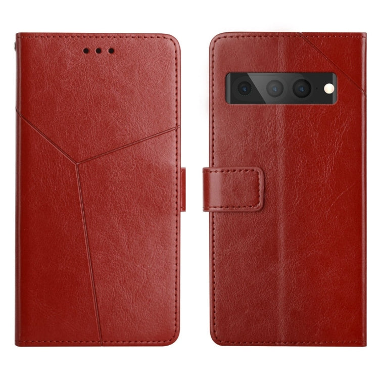 Y Stitching Horizontal Flip Leather Phone Case