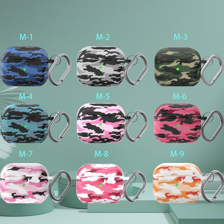M Series Silicone Printed Camouflage Wireless Earphone Protective Case, For AirPods 3