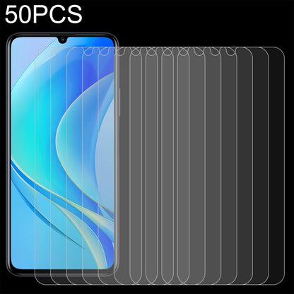 50 PCS 0.26mm 9H 2.5D Tempered Glass Film, For OnePlus Ace / 10T / Ace Pro / 10R 150W (50 PCS), For Huawei nova Y70 Plus / nova Y70 (50 PCS)