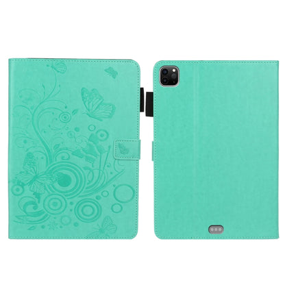 Embossed Butterfly Pattern Smart Leather Tablet Case