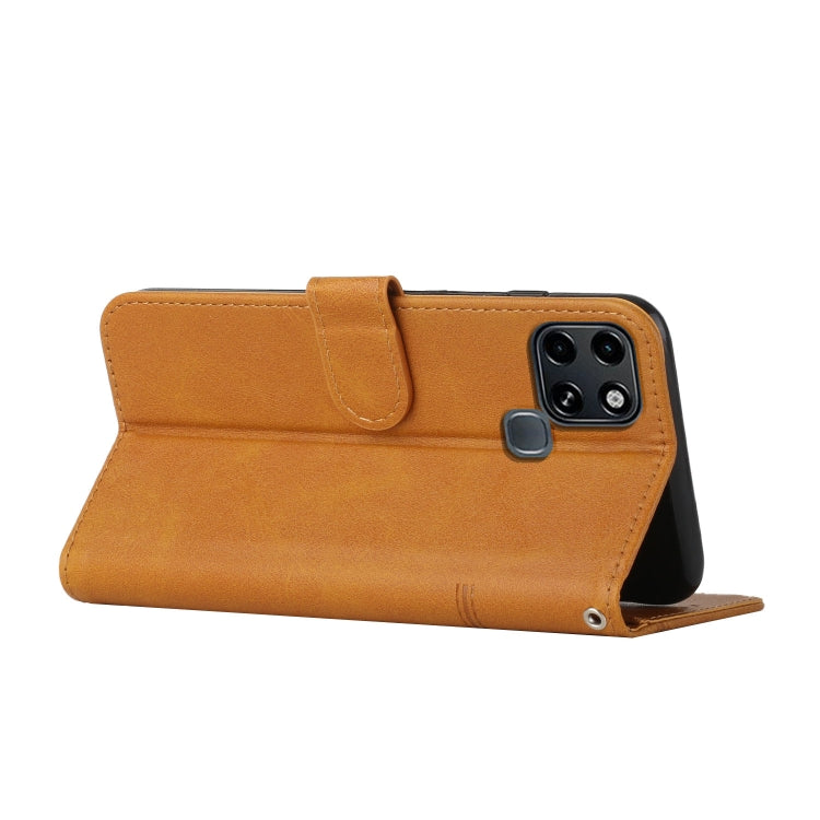 Stitching Calf Texture Buckle Leather Phone Case