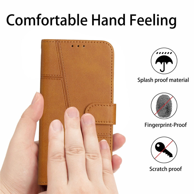 Stitching Calf Texture Buckle Leather Phone Case