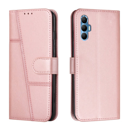 Stitching Calf Texture Buckle Leather Phone Case